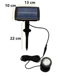 Lampu sorot celup rendam air ada pilihan 6 12 18 led solar cell powered power tenaga surya matahari untuk hias taman anti air waterproof water proof bak tambak kolam ikan flood light outdoor indoor