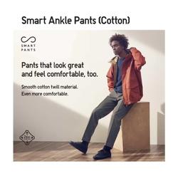 uniqlo celana smart ankle catton new original