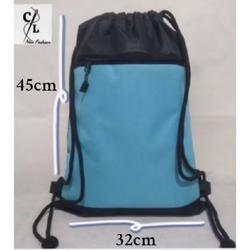 String Bag/Tas Serut Selampang Tinggi 45cm Panjang 32cm Aneka Warna Putih/Hitam Polos Anti Air Bahan Taslan/Watterproof Untuk Olah Raga/Travelling Custome Size/Sablon Murah