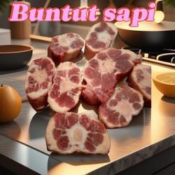 buntut sapi segar+daging sapi rawamangun+500gram