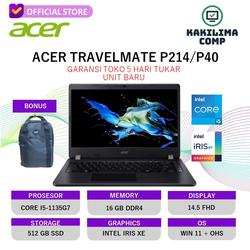 Laptop ACER ASPIRE Travelmate P214 intel i5 Gen 11 Ram 16GB 512SSD - UNIT ONLY, 8/512