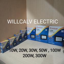 Emico lampu sorot LED 10W 20W 30W 50W 100W 200W 300W putih / kuning