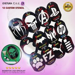 Cetakan / Logo Raket / Stencil Card Badminton - CUSTOM LOGO + 1 TINTA