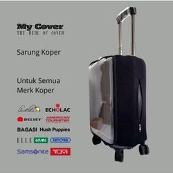 Sarung Koper Luggage cover Pelindung Koper Plastik/Mika + Kain