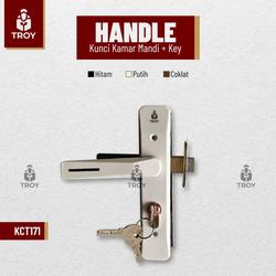 Handle Gagang Kunci Pintu Kamar Mandi Set + Silinder Kunci