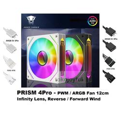 Fan Vô Cực Jungle Leopard PRISM 4RS ARGB - 120mm PWM Black/White - New