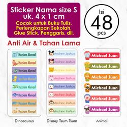 Label Nama Anak Sticker Nama Custom Waterproof Tahan Air