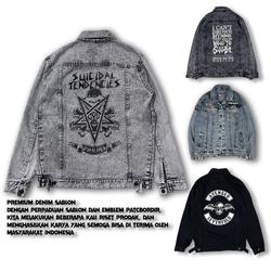 JAKET JEANS PRIA JAKET DENIM PRIA FASHIONNABLE STONE BLACK BMTH - 005