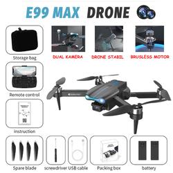 NEW DRONE E99 MAX DUAL CAMERA 4K BRUSHLESS MOTOR - 2 Battery
