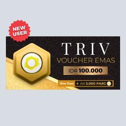 Voucher Emas Pax Gold - New User [100.000] FREE PAXG [TRIV]