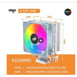 Promo CPU Cooler - Aigo Ice 200 Pro - RGB Air Cooling 2pipe Aigo ICE200 ...