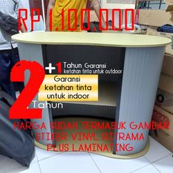 Polycounter Big Curve Oval (no header) | Pop Up Table | Pop Up counter Big inc print