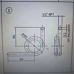 Pipa siphon besi seamless 90 derajat type L 1/2" inch