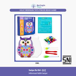 Beringin Toys- Pincer Bead Game / Mainan Edukasi Anak / Stick Puzzle Anak / Mainan Montessory - OWL