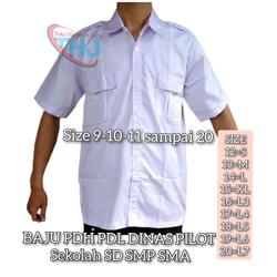 BAJU SERAGAM PDH PUTIH TANGAN PENDEK