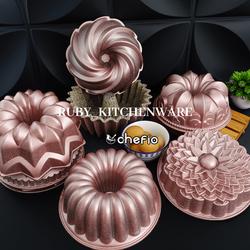 Chefio Loyang Peremium Granite Pan Series Marmer Aluminium Kue Kitchenware Anti Lengket Lapisan Premium Granite Body Lokoh Tebal Tahan Panas Mewah