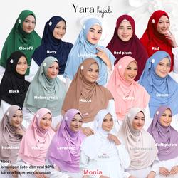 Monia Jilbab instant Yara hijab size L 6-10 tahun - Bahna Jersey premium