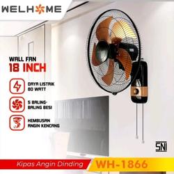 KIPAS ANGIN DINDING 18 INCH WELHOME WH-1866 WALL FAN 18 INCH BALING BESI KIPAS ANGIN TEMBOK 18 INCH