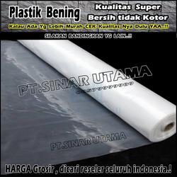 Plastik PE bening lebar 1,5 meter sarung rangkap untuk cor, tutup kasur, bungkus sofa 1a