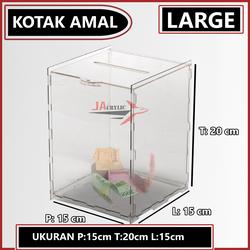Kotak Amal / Kotak Saran Akrilik Besar 15 x 15 x 20