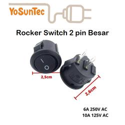 Jual Switch On Off | Saklar On Off Bulat Hitam 2 pin Switch Bulat 2 ...