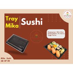Mika Box Sushi Polos isi 50 pcs | Tray Sushi/Kimbab satu set alas+tutup mika|HP-05