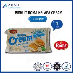 Biskuit Roma Kelapa Cream Rasa Susu Vanilla  - Biscuit Roma Klapa Vanila Pack 180gram
