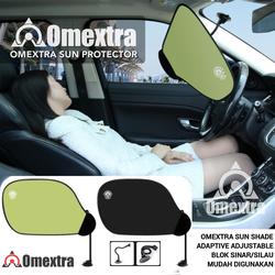 Sun Protector Omextra Pelindung Panas Mobil Penghalau Silau Penghadang Sinar Matahari Mobil Adaptive Adjustable Dapat Disesuaikan Omextra Car Sun Shade Mobil Peredam Panas Mobil - FRESH GREEN