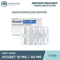 Atozet 10 mg/40 mg 10 Tablet / Obat Kolesterol