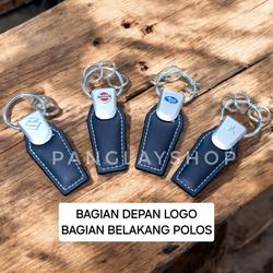 Gantungan Kunci Logo Mobil NISSAN, SUZUKI, MITSUBISHI, SUBARU (PU Leather kulit)