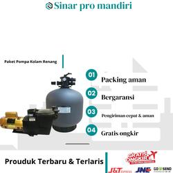 Paket Pompa Hayward Superpump 1HP + Sand Filter Emaux P500 Mesin Pompa Kolam Renang Hayward 1 HP