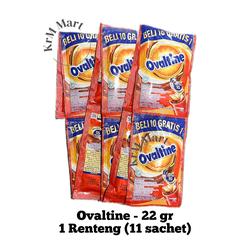 Ovaltine 22 gr 1 renteng renceng isi 11 sachet chocolate malt minuman serbuk bubuk coklat cokelat classic klasik 22g gram choco drink