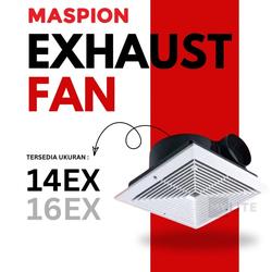EXHAUST HEXOS FAN MASPION CEILING PLAFON MV 14EX DAN MV 16EX KAMAR MANDI 14 16 INCH
