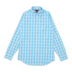 THFR Patterned Poplin Slim Fit Long Sleeve Shirt - Light Blue, S