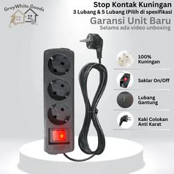 Kabel Stop Kontak kuningan Multi Cabang Steker 3 lubang 5 lubang SNI