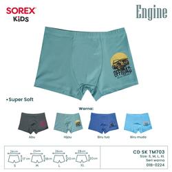 Celana Dalam Boxer Anak Cowok Segiempat CD Anak Laki Laki Sorex Kids TM