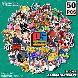 Sticker Gamers Console 50 PCS Stiker Playstation Game Pack Anti Air Untuk HP Laptop Nintendo