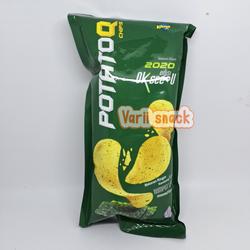 Potato Q makanan Ringan Kripik Kentang Rasa Rumput Laut / Sambal Daun Jeruk 1 Pak 10 pcs