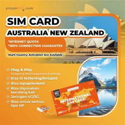 PINJAM WIFI Sim Card Australia New Zealand Internet Total Quota | Simcard Australia Melbourne Selandia Baru Internet kuota total