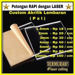 AKRILIK Lembaran 3mm Uk. CUSTOM / Akrilik bening / Arcylic
