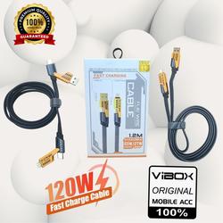 Vibox 1M Kabel 4 in 1 Convertible Metal Fast Data Cable, Braided Cable 65W 3.9ft USB C USB A, 27W Multiple Charging Cable Tipe C To ios iPad Type-C To Type-C