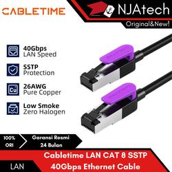 CABLETIME Kabel LAN Cat 8 RJ45 Ethernet Ultra Fast 40Gbps Round SSTP CN80