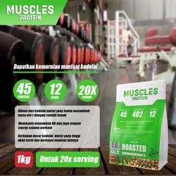WHEY PROTEIN Kedelai Bubuk 1000 gram (1 KG) tinggi protein untuk GYM