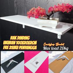 rak dinding kayu/rak dinding gantung/rak ambalan free siku penyangga Buah