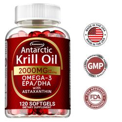 Antarctic Krill Oil 2000 mg | Omega-3, EPA, DHA, with Astaxanthin, Mad