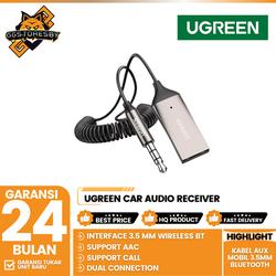 UGREEN Bluetooth 5.0 Car Audio Receiver Kabel Aux Mobil 3.5mm 70601