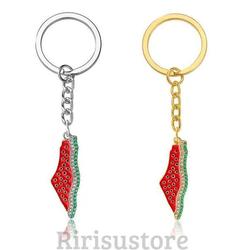 PL005 Gantungan Kunci Bendera Palestina Semangka/Palestine Flag Key Chain Import