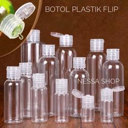 Botol Travel Flip Plastik PET 20,30,60,100,250 ml