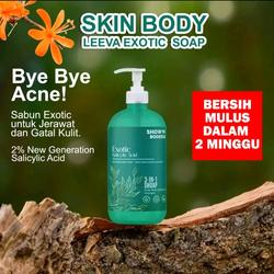 Leeva Sabun Exotic Acne 250 ml - Sabun Mandi Kulit Sensitif Mengatasi Jerawat dan Panu Melembabkan Kulit Kering