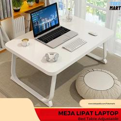 New Meja Lipat Portable Laptop Lesehan Belajar Bed Table Adjustab Taffhome - Asli